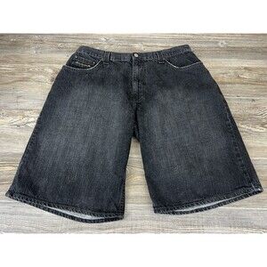 US Polo‎ Assn. Vintage Y2K Black Denim Shorts Men's 38 (actual 36") 13" Inseam